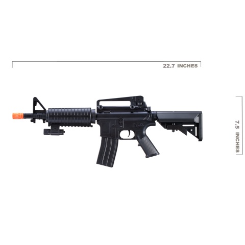 UK Arms M-16C Spring Operated Rifle with Laser Sight and M4 Carbine Handguard (Color: Black)