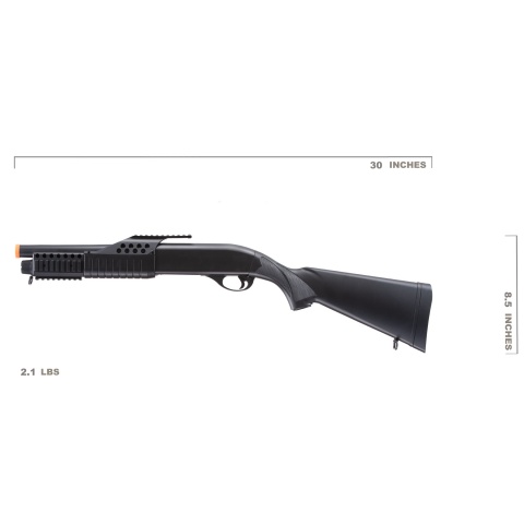 AGM Short Barrel Shell-Fed Pump Action Spring Shotgun (Color: Black)