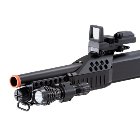 AGM Short Barrel Shell-Fed Pump Action Spring Shotgun (Color: Black)