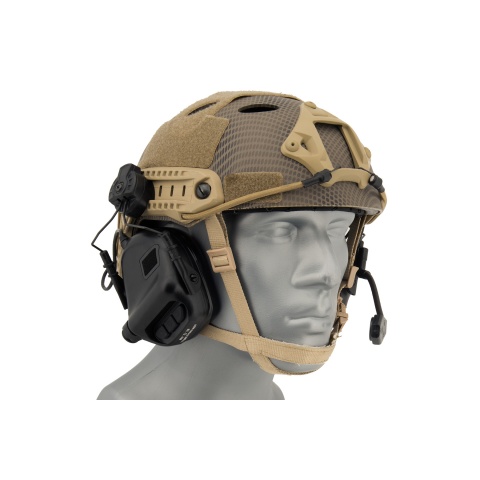 Earmor Tactical Headset M32H Mod 3 with Helmet Adapter (Color: Black)