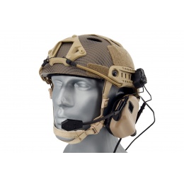 Earmor M32H MOD3 Tactical Communication Hearing Protector for Fast Helmet (Color: Tan)