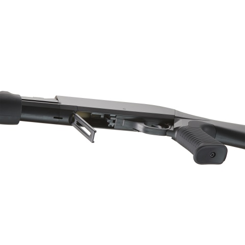 Double Eagle M56A Tri-Shot Airsoft Spring Shotgun w/ Full Stock (Color: Black)