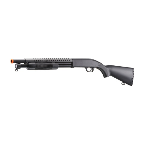 Double Eagle M58A Full Metal Pump Action Airsoft Spring Shotgun w/ Full Stock (Color: Black)