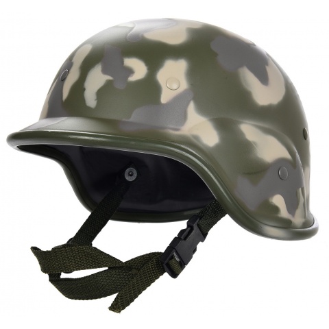 UK Arms PASGT Airsoft Helmet w/ Adjustable Chin Strap - WOODLAND
