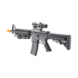 UK Arms Heavy Version M4 Airsoft Spring Rifle w/ Flashlight and Red Dot Sight (Color: Black)
