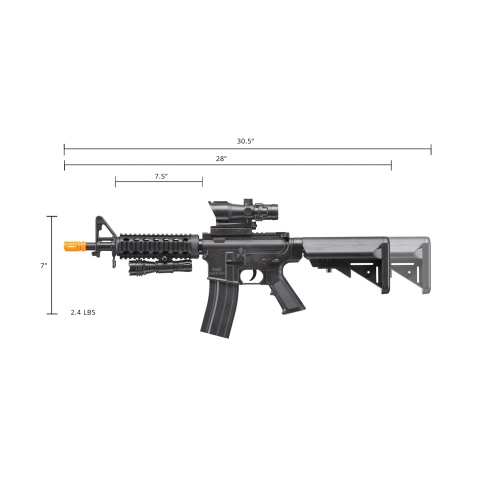 UK Arms Heavy Version M4 Airsoft Spring Rifle w/ Flashlight and Red Dot Sight (Color: Black)