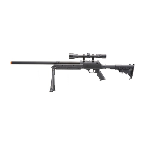 Well Fire MB06 Airsoft Bolt Action Sniper Rifle w/ Scope & Bipod (Color: Black)