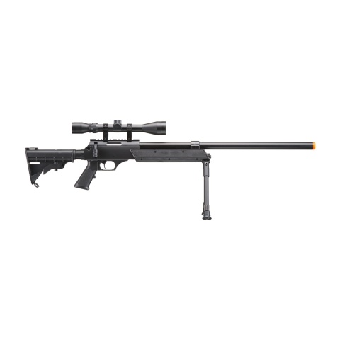 Well Fire MB06 Airsoft Bolt Action Sniper Rifle w/ Scope & Bipod (Color: Black)