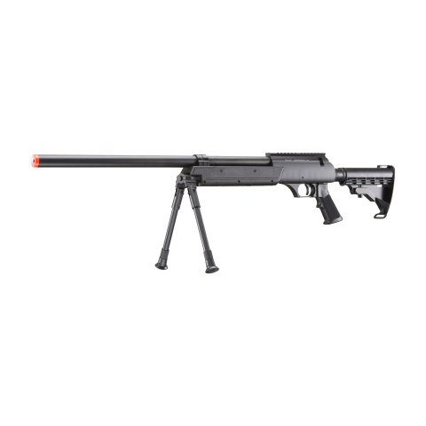 Well Fire Airsoft SR2 Bolt Action Rifle w/ Bipod (Color: Black)