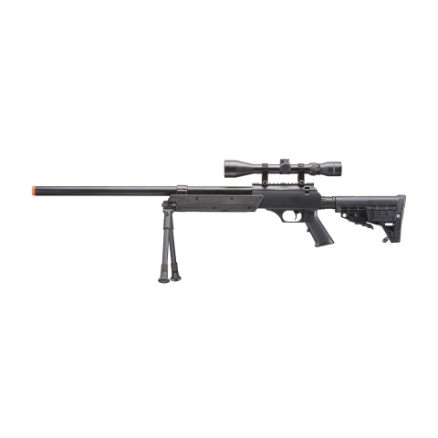 WellFire APS SR-2 Modular Airsoft Sniper Rifle - Scope & Bipod - BLACK