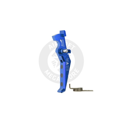 Maxx Model CNC Aluminum Advanced Speed Trigger for M4 / M16 Series Airsoft AEGs (Style E)(Blue)