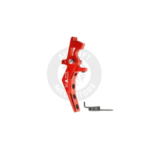 Maxx Model CNC Aluminum Advanced Speed Trigger for M4 / M16 Series Airsoft AEGs (Style B)(Red)
