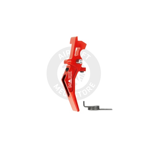 Maxx Model CNC Aluminum Advanced Speed Trigger for M4 / M16 Series Airsoft AEGs (Style B)(Red)
