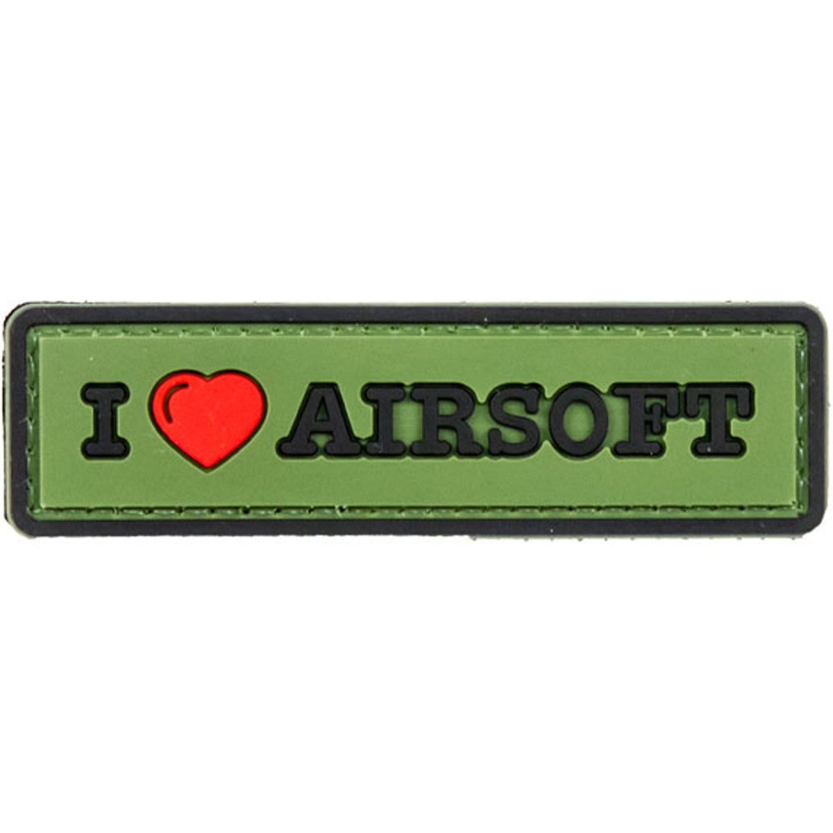 "I Love Airsoft" PVC Morale Patch Airsoft Megastore
