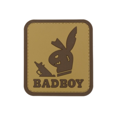 Bad Boy with Gun PVC Patch (Color: Coyote Tan)