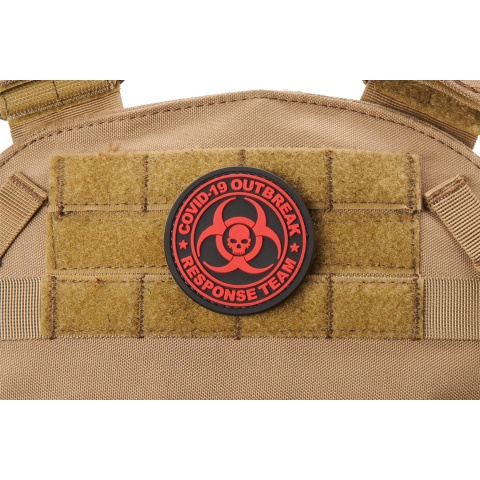 Covid-19 Outbreak Response Team PVC Patch (Color: Red)