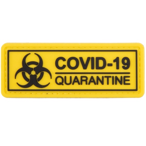 Covid-19 Quarantine PVC Patch (Color: Yellow)