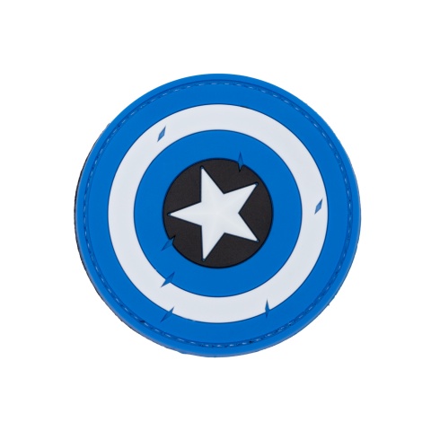 Captain America Battle Worn Shield PVC Patch (Color: Blue)