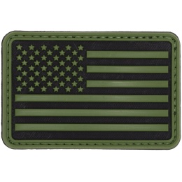 3D US Flag Forward PVC Patch (Color: OD Green)