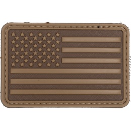 3D US Flag Forward PVC Patch (Color: Coyote Brown)