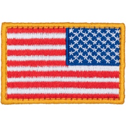 Embroidered Reverse US Flag Patch w/ Full Colors