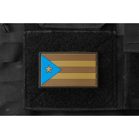 Puerto Rico Flag PVC Morale Patch (Color: Coyote Tan)