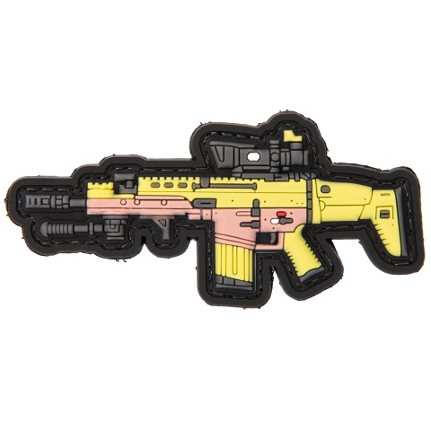 PVC Morale Patch MK17 DMR (Color: Yellow / Pink / Yellow)