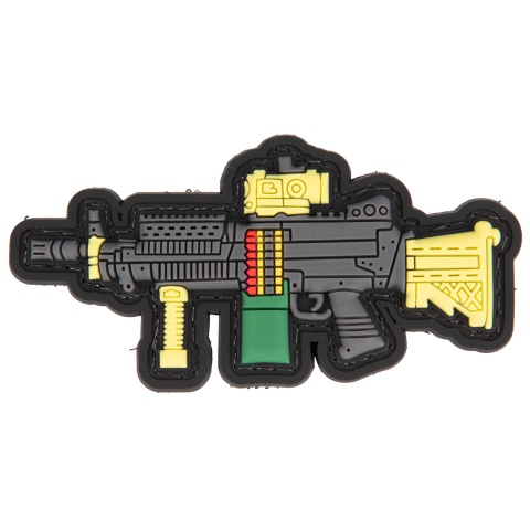 PVC Morale Patch MK46 (Color: Grey / Yellow)