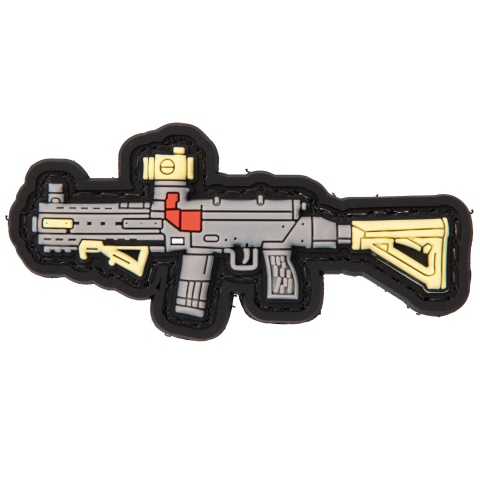 PVC Morale Patch Type 79 (Color: Grey, Yellow, Red)