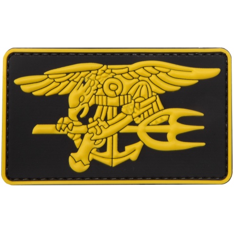 US Navy Seal PVC Patch (Color: Black and Yellow)