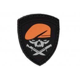 Skull Knife PVC Patch (Color: Black and Red)