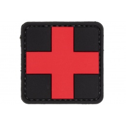 Red Cross Medical PVC Patch (Color: Red and Black)