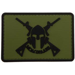 Molon Labe Spartan with Two Rifles PVC Patch (Color: OD Green)