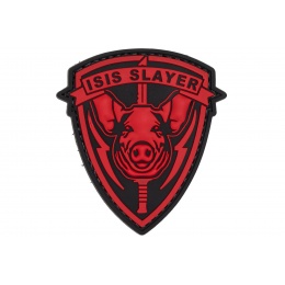 ISIS Slayer Pig PVC Patch (Color: Red)