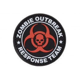 Zombie Outbreak Response Team PVC Patch w/ Biohazard Skull (Red Version)