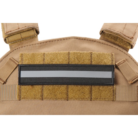 Black Background Long Reflective Morale Patch