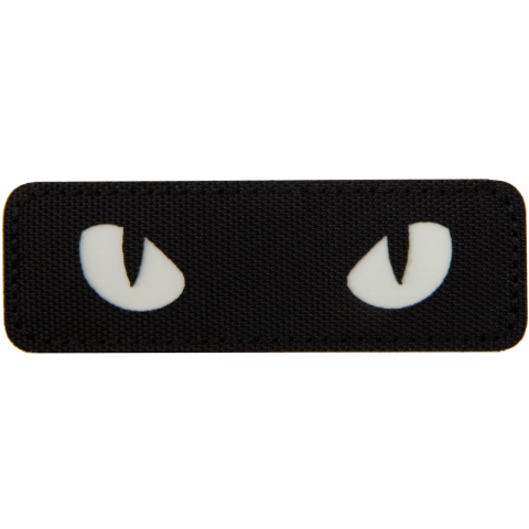 Glow in the Dark Cat Eyes Nylon Fabric Patch (Color: Black)