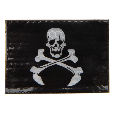 Reflective Skull Patch (Color: Black)