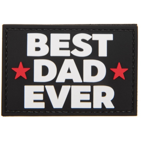 Best Dad Ever PVC Patch (Color: Black)
