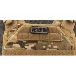 Veteran Tab PVC Patch (Color: Black)