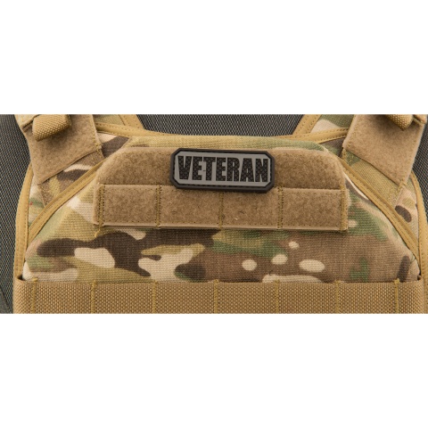 Veteran Tab PVC Patch (Color: Black)