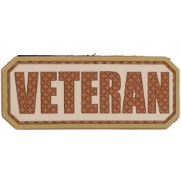 Veteran Tab PVC Patch (Color: Tan)