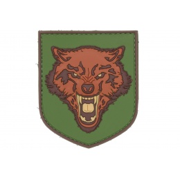 3D Wolf PVC Patch (Color: OD Green)