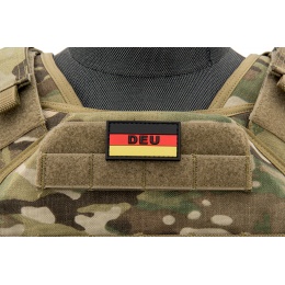 Small German Flag with DEU PVC Patch