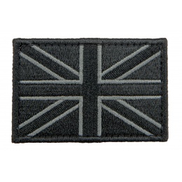 Embroidered UK Flag Patch (Color: Black)