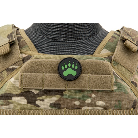 Glow in the Dark Paw PVC Patch