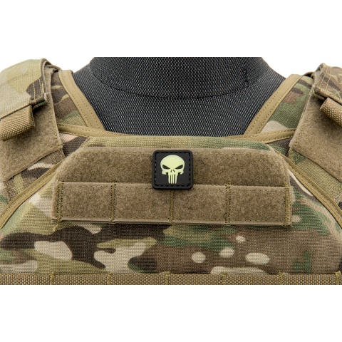 Glow in the Dark Small Punisher PVC Patch (Front Glow)