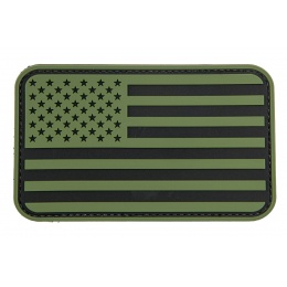 Large Forward US Flag PVC Patch (Color: Black and Yellow)