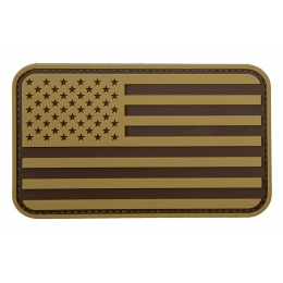 Large Forward US Flag PVC Patch (Color: Tan)