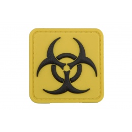 Biohazard Square PVC Patch (Color: Black and Yellow)
